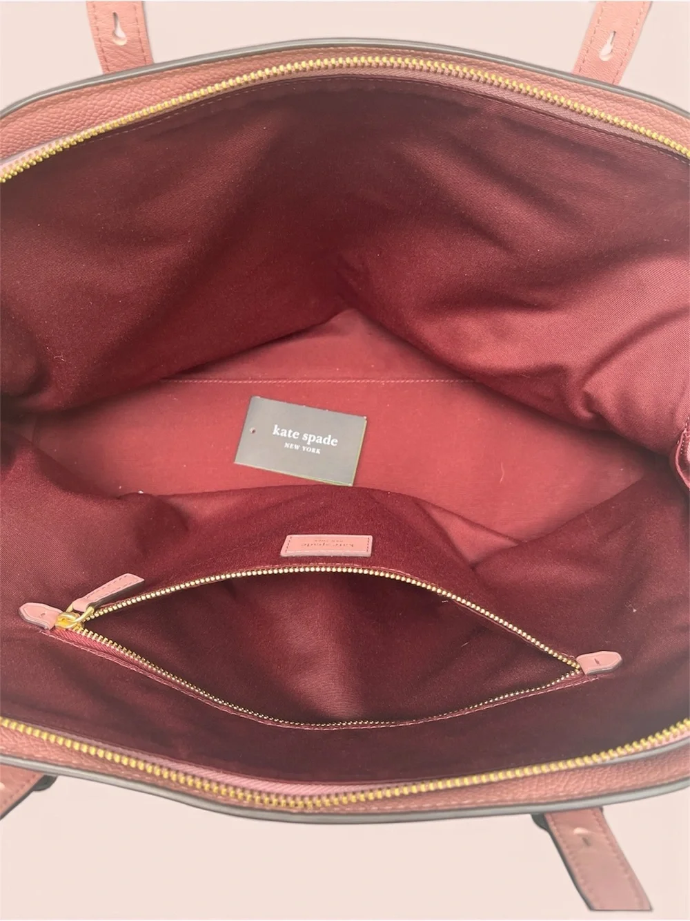 kate spade Blush Pink Pebbled Leather Shoulder Tote